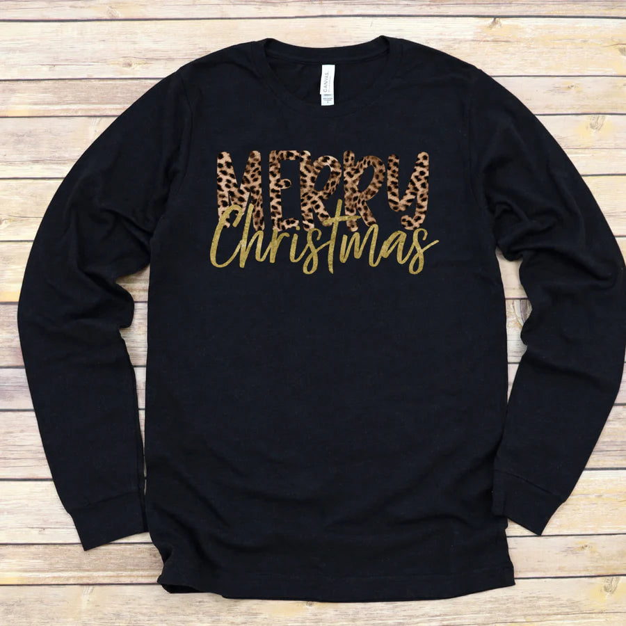 Merry Christmas Cheetah and Gold