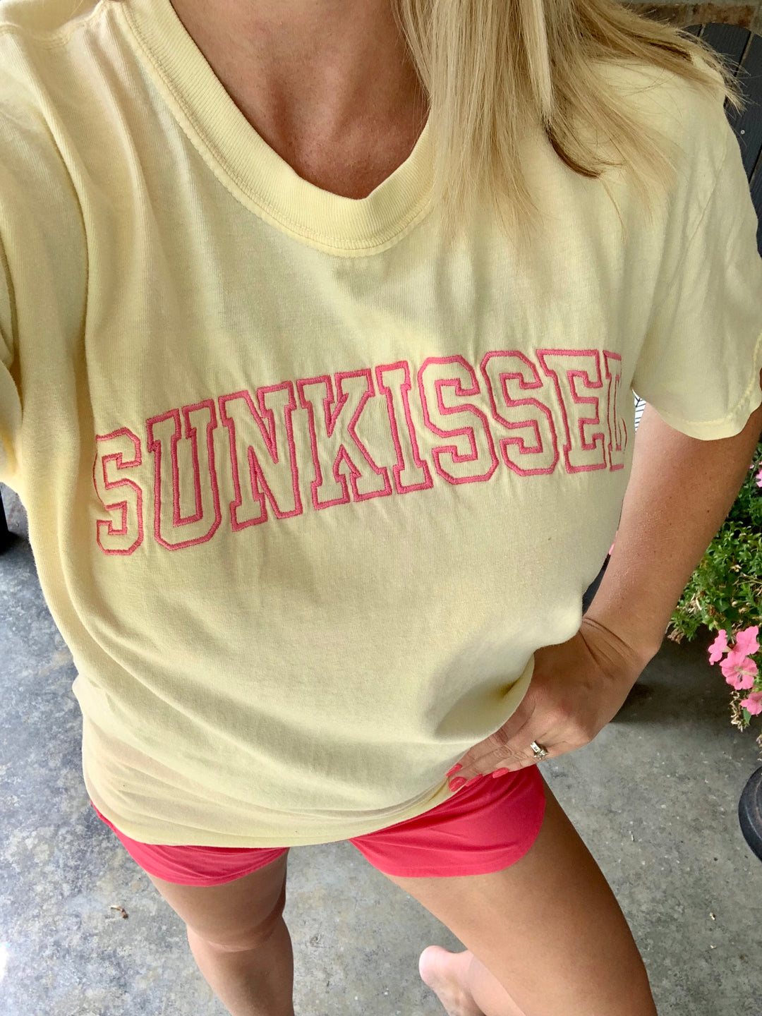 Embroidered SUNKISSED Tee