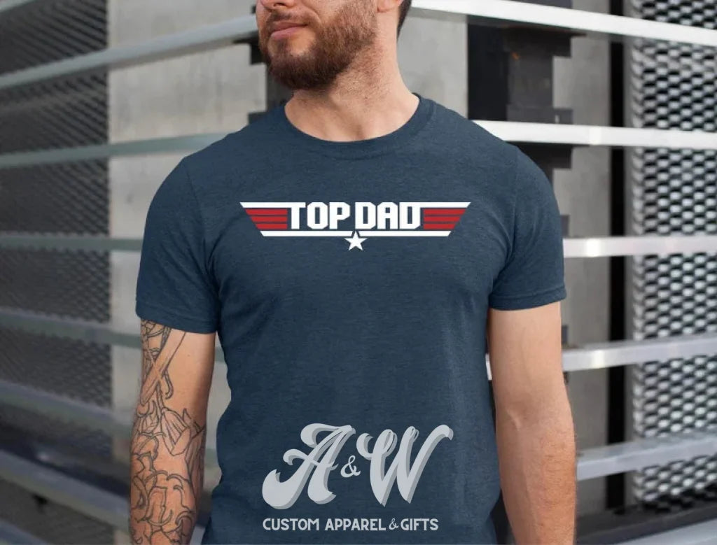 Top Dad Custom Graphic Tee
