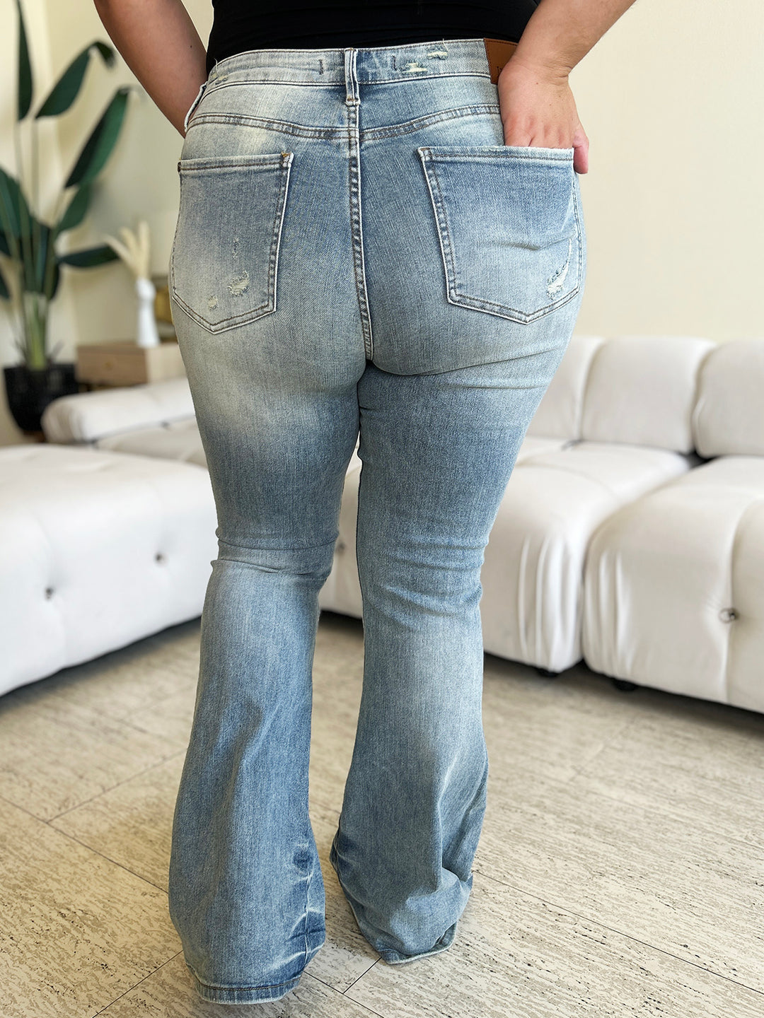 Judy Blue Mid Rise Flare Jeans