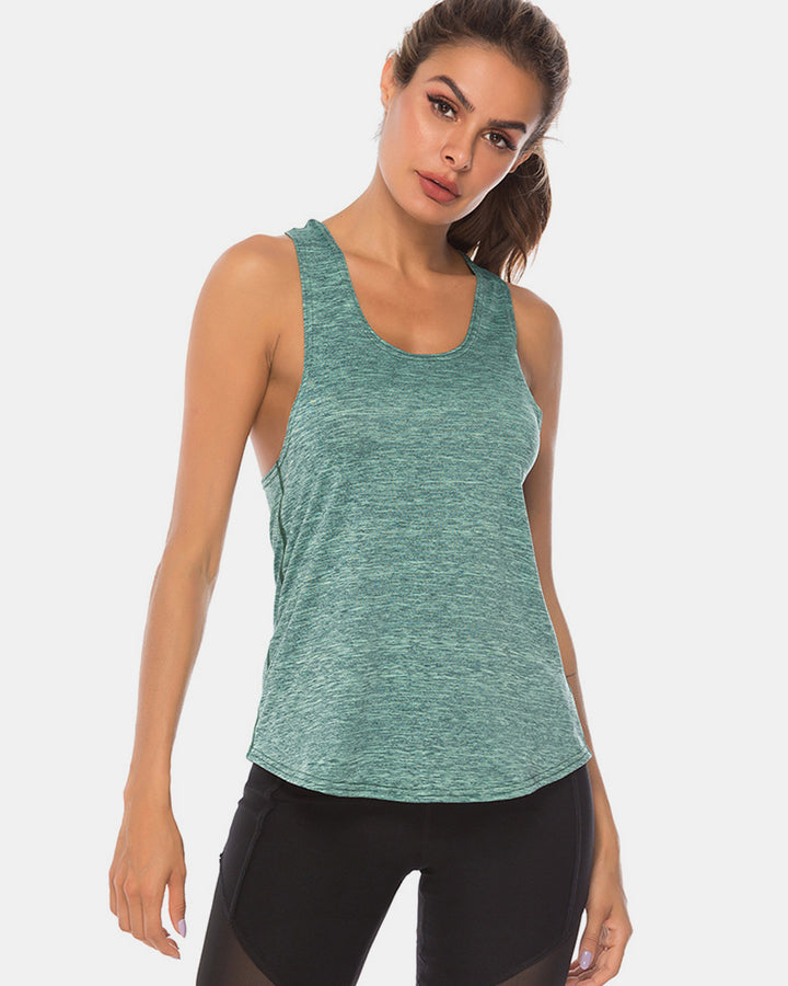 Scoop Neck Wide Strap Active Tank