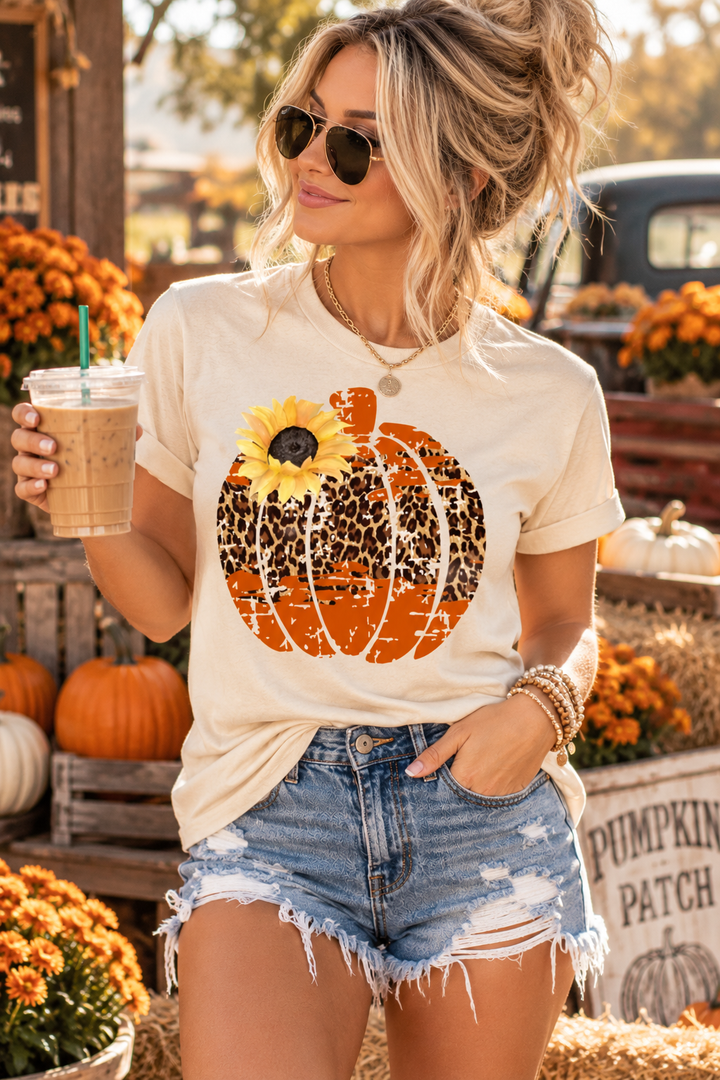 Sunflower & Leopard Pumpkin