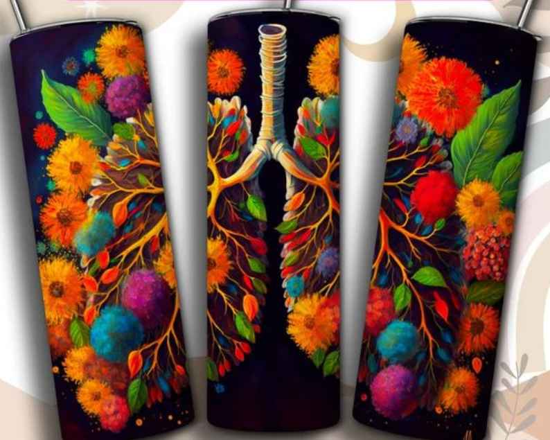 RT Tumbler - Floral Lungs