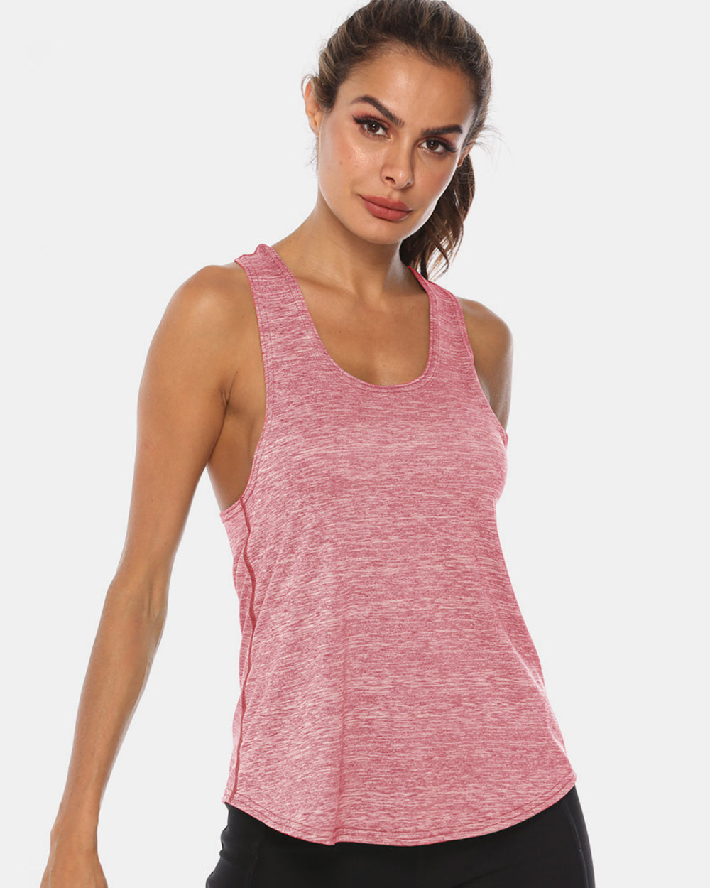 Scoop Neck Wide Strap Active Tank