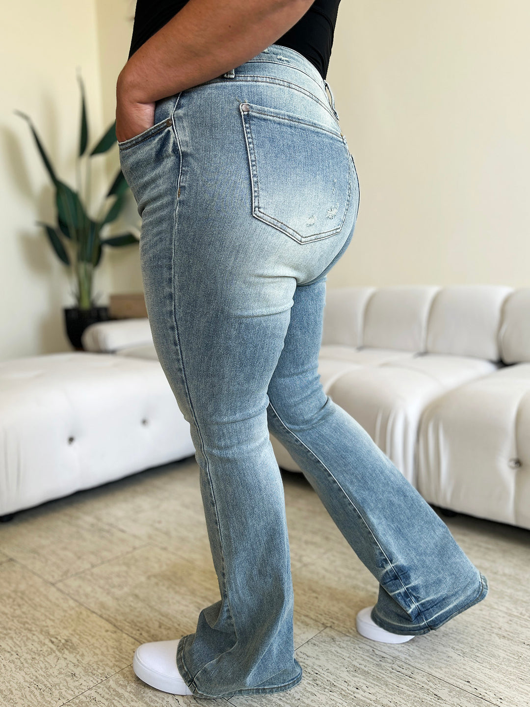 Judy Blue Mid Rise Flare Jeans