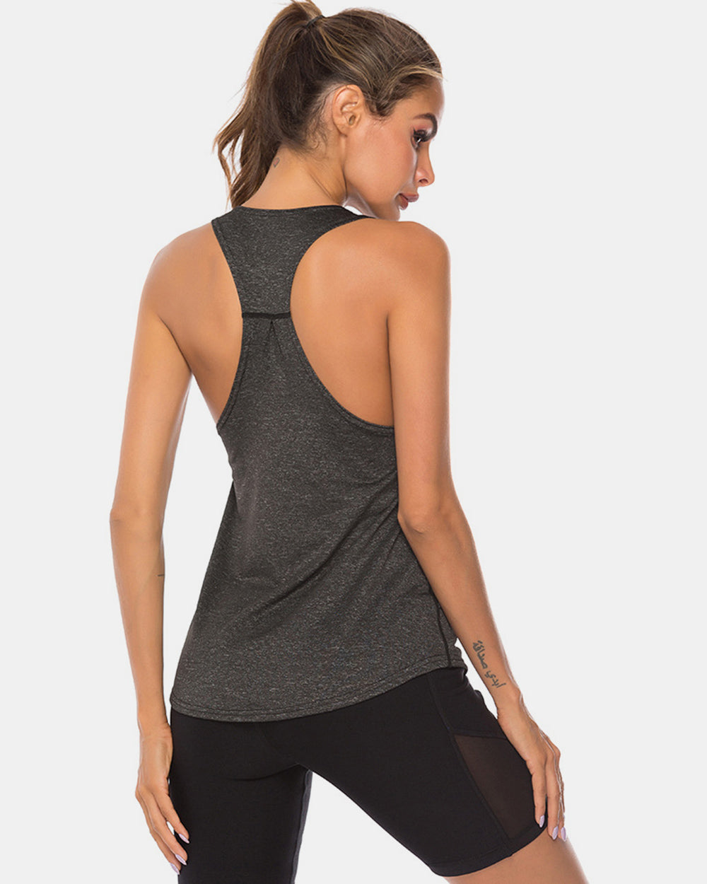 Scoop Neck Wide Strap Active Tank