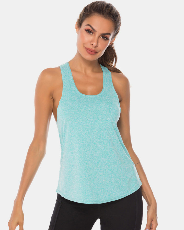 Scoop Neck Wide Strap Active Tank