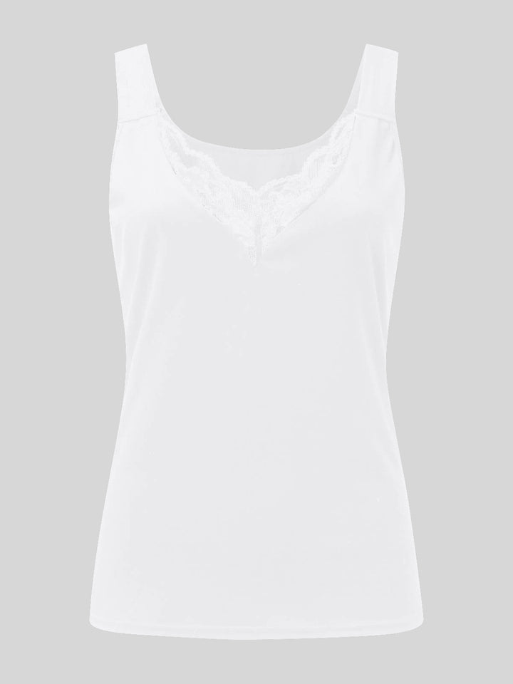 Lace Detail Sweetheart Neck Tank