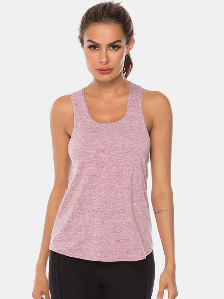 Scoop Neck Wide Strap Active Tank