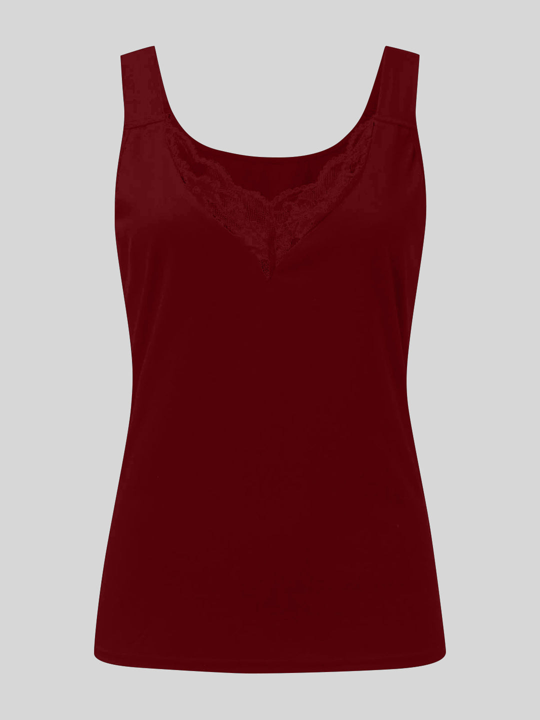 Lace Detail Sweetheart Neck Tank