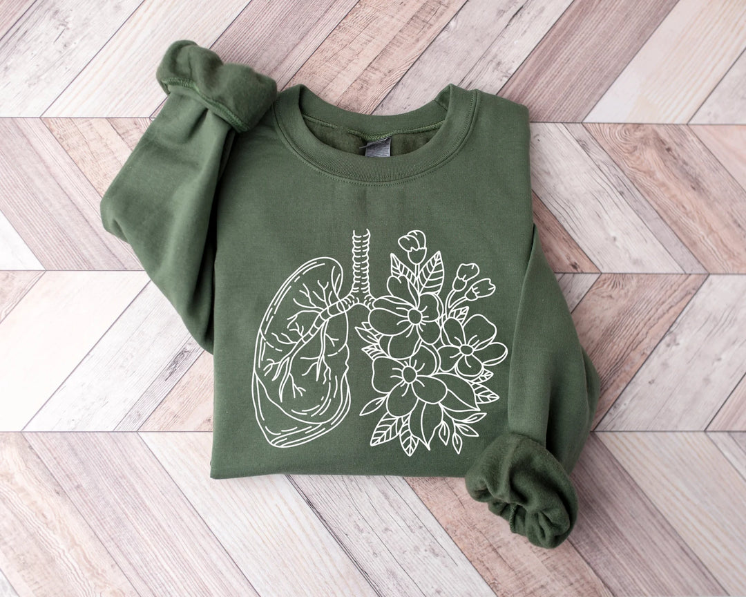 Floral Lungs - White Print