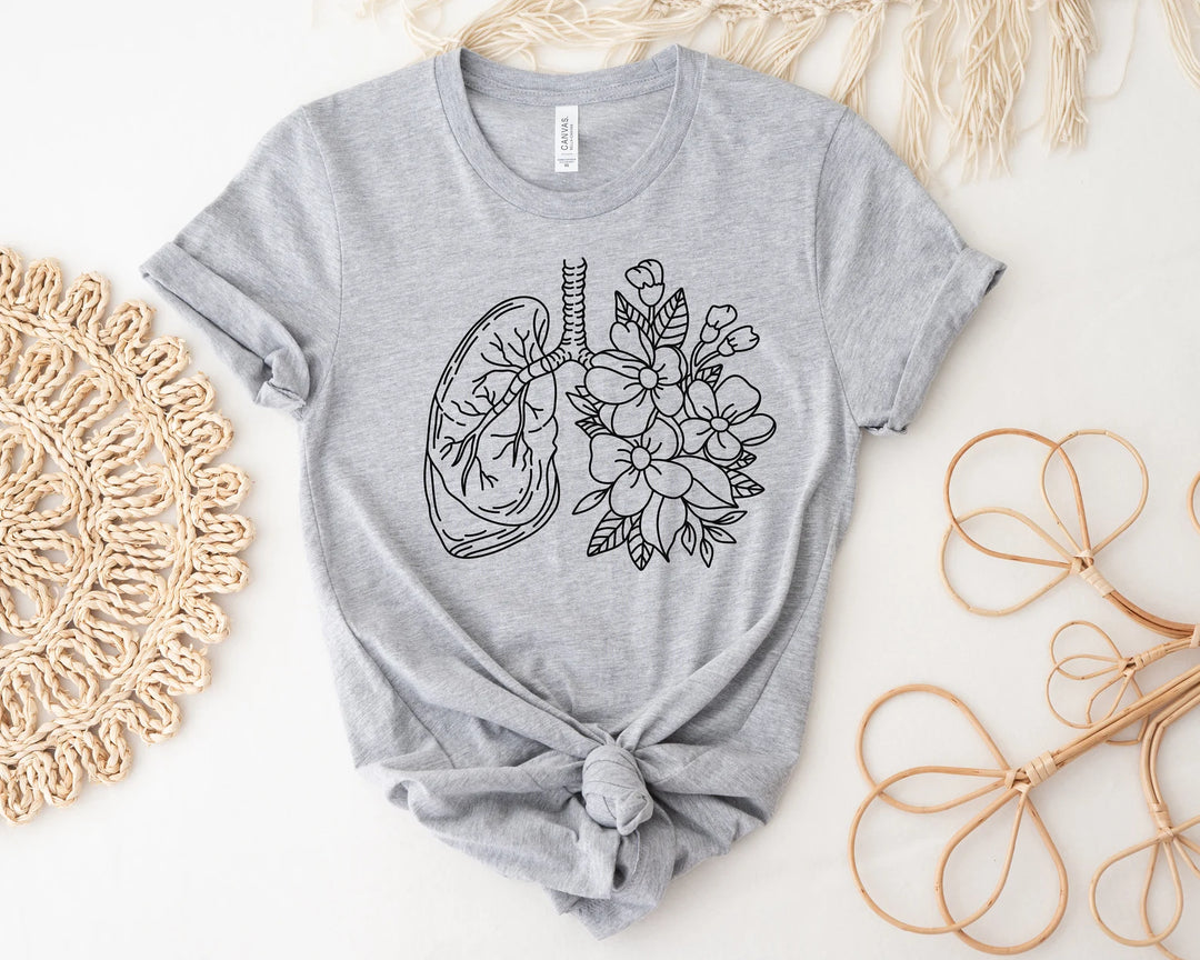 Floral Lungs - Black Print