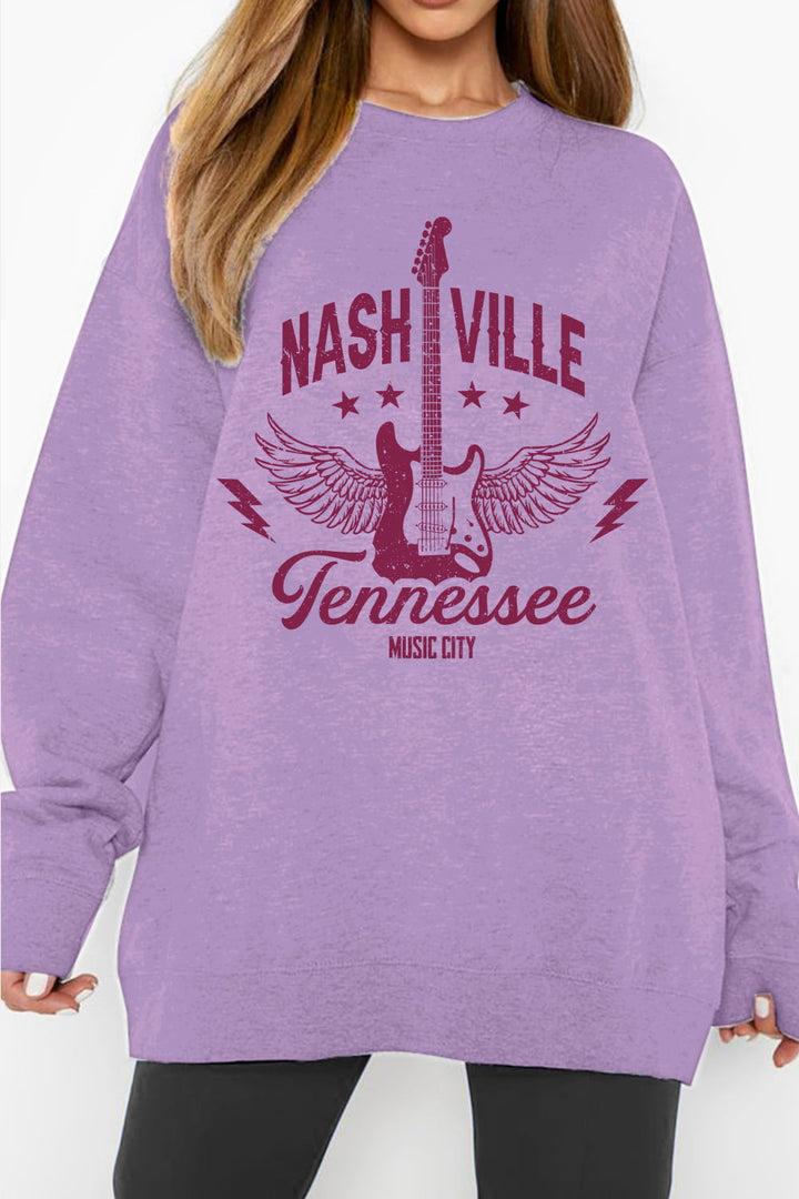 NASHVILLE TENNESSEE MUSIC CITY Graphic Sweatshirt