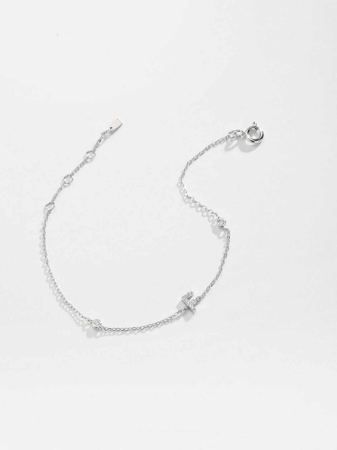 A To F Zircon 925 Sterling Silver Bracelet