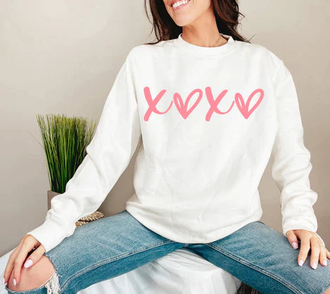 XOXO Pink Puff Lettering