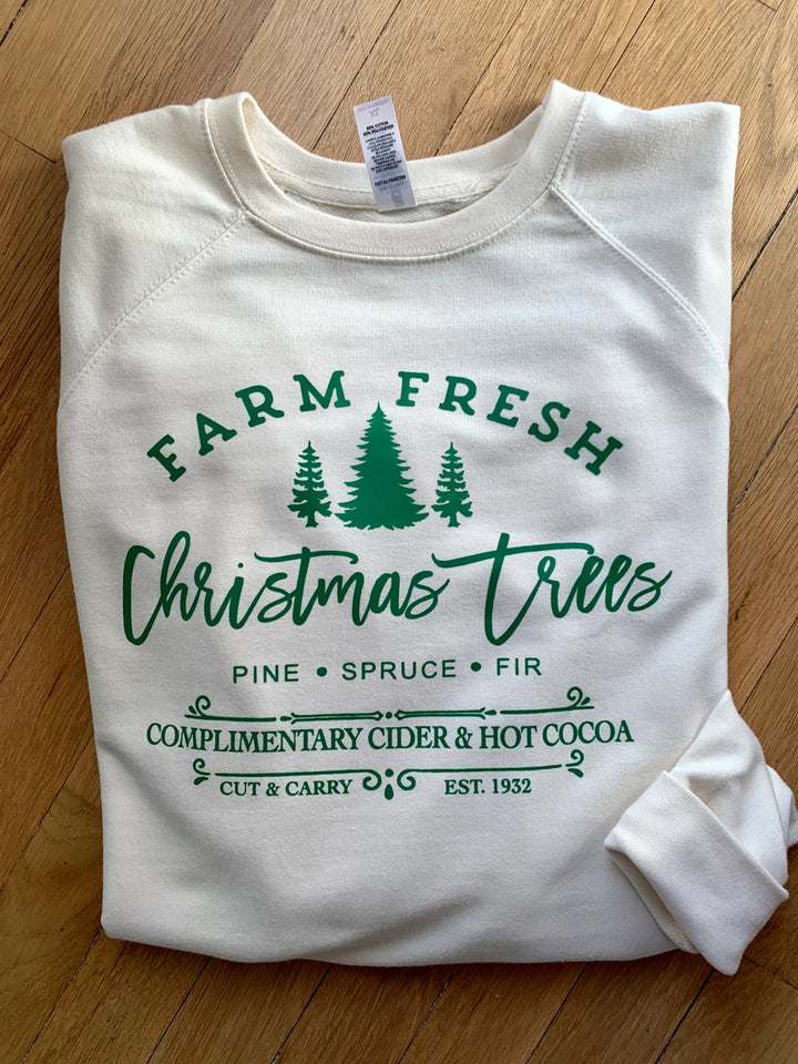 FARM FRESH CHRISTMAS TREES (GREEN INK)